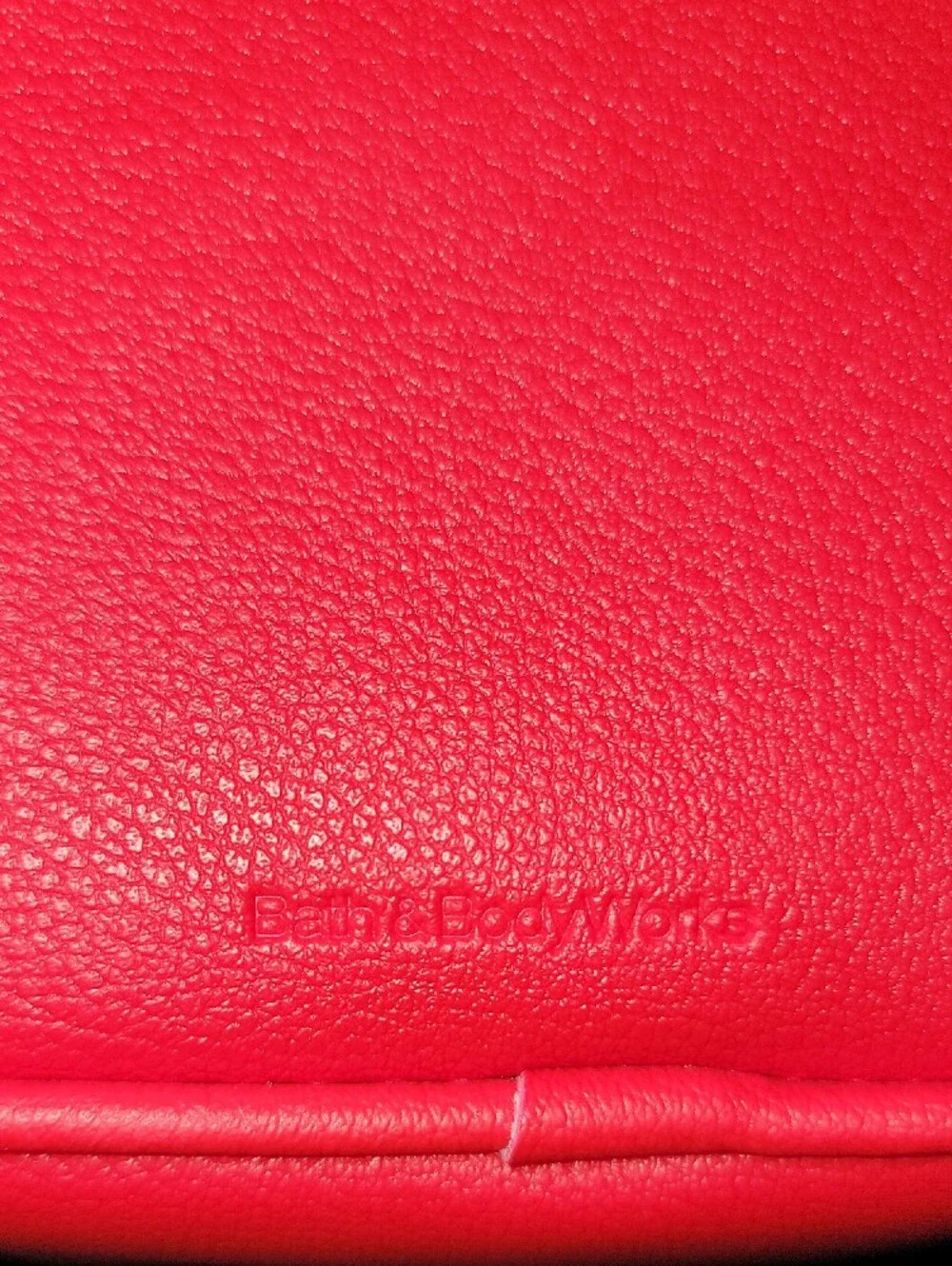 Bath & Body Works Red Glitter Santa Mini Cosmetic Pouch